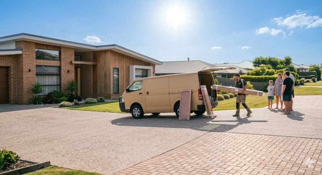 Custom blinds being delivered